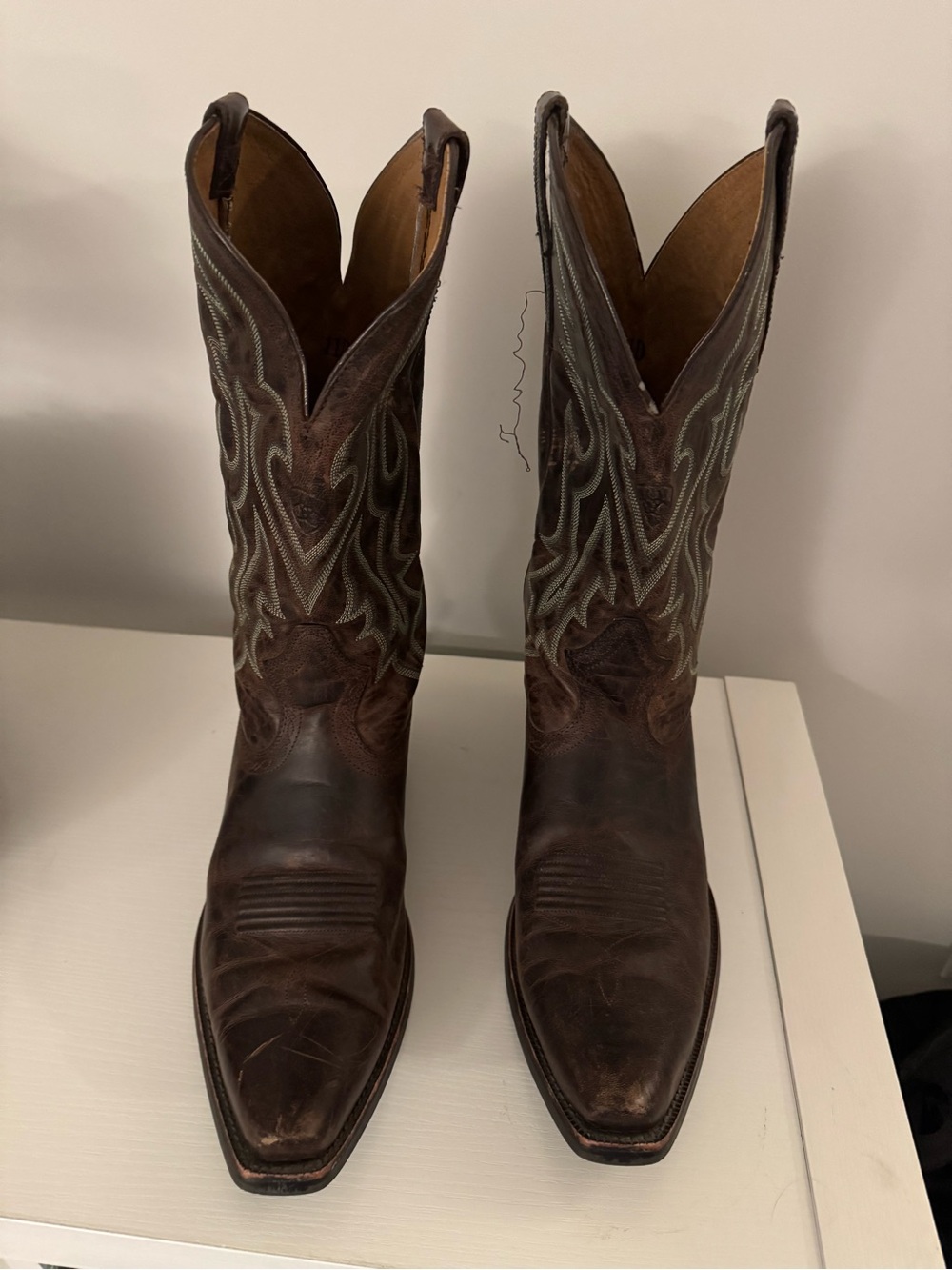 Ariet Men's Brown Leather Western Cowboy Boots